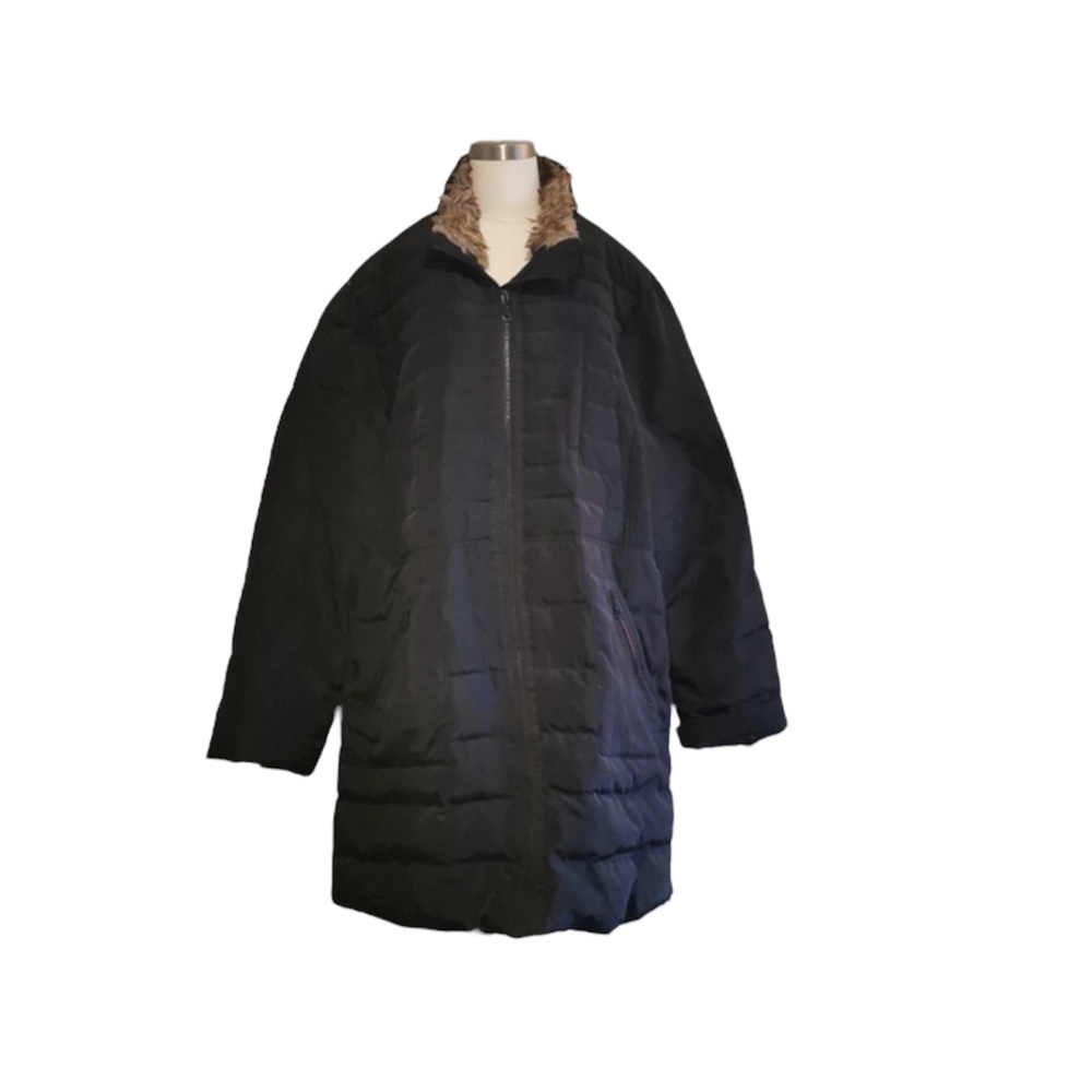 💚 Pennington’s Long Winter Coat with Faux Fur Trim, Size 2X